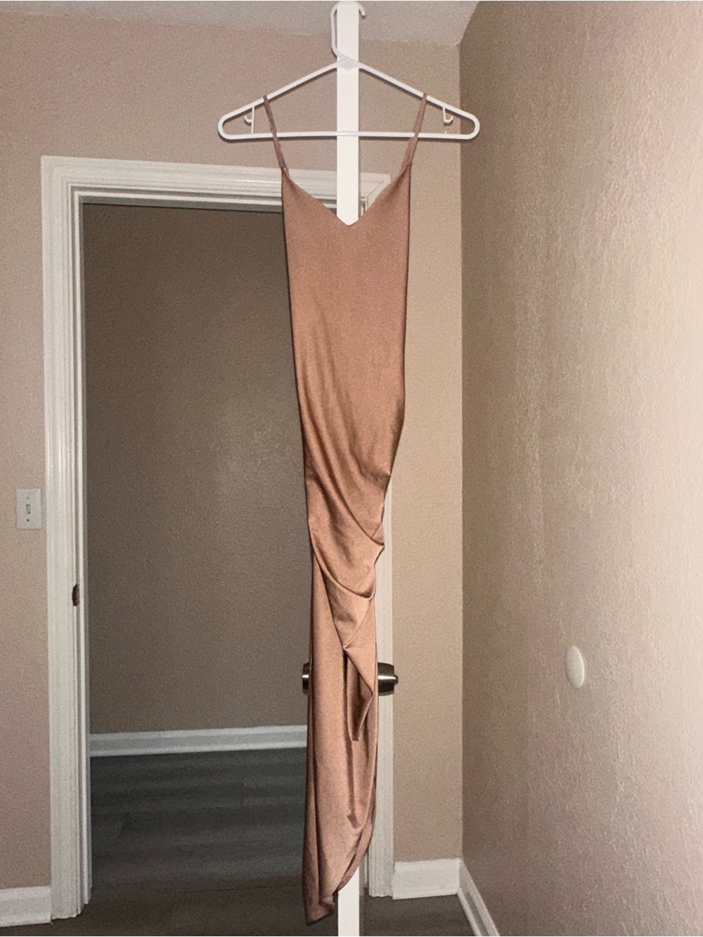 Slip Satin Maxi Dress - Bronze